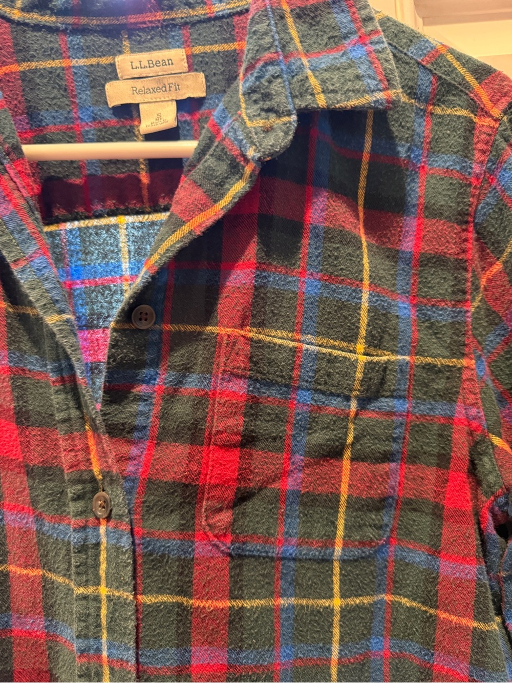 L.L.Bean Women’s Scotch Plaid Flannel Shirt Relaxed Fit Size S - Picture 5 of 8